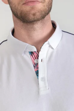 Homme Le Temps des Cerises T-Shirts & Polos-Polo Cotrel Blanc