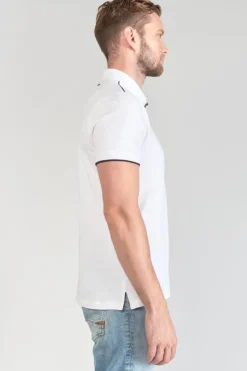 Homme Le Temps des Cerises T-Shirts & Polos-Polo Cotrel Blanc