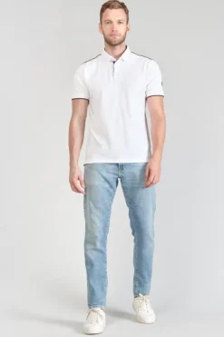 Homme Le Temps des Cerises T-Shirts & Polos-Polo Cotrel Blanc