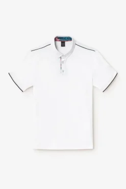 Homme Le Temps des Cerises T-Shirts & Polos-Polo Cotrel Blanc