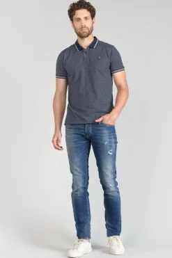 Homme Le Temps des Cerises T-Shirts & Polos-Polo Drime A Rayures Bleu Marine