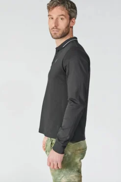 Homme Le Temps des Cerises T-Shirts & Polos-Polo Manches Longues Ronan Noir