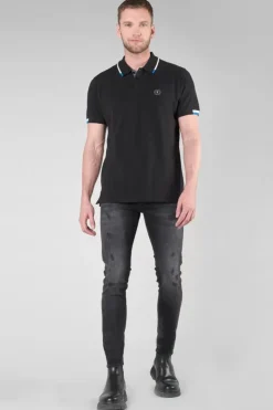 Homme Le Temps des Cerises T-Shirts & Polos-Polo Monk Noir