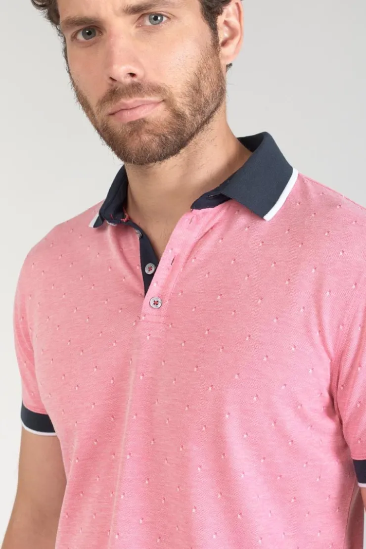 Homme Le Temps des Cerises T-Shirts & Polos-Polo Novil En Jacquard Rose