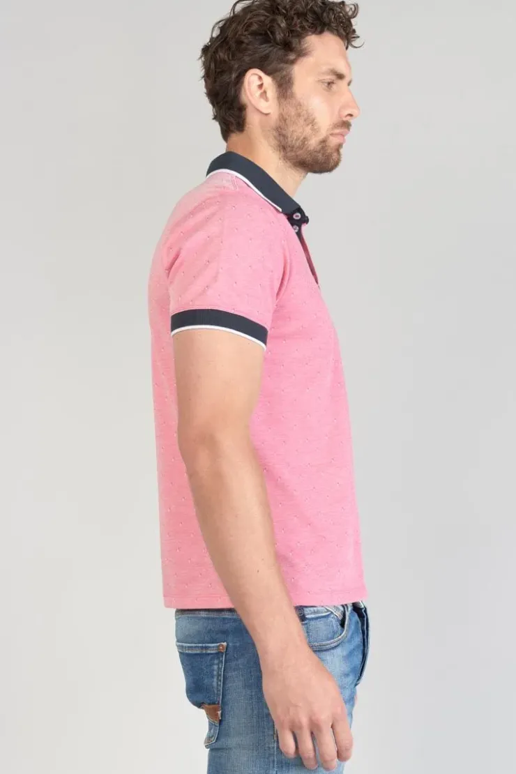 Homme Le Temps des Cerises T-Shirts & Polos-Polo Novil En Jacquard Rose