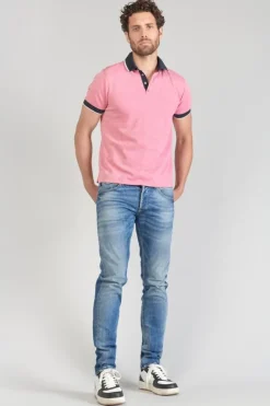 Homme Le Temps des Cerises T-Shirts & Polos-Polo Novil En Jacquard Rose