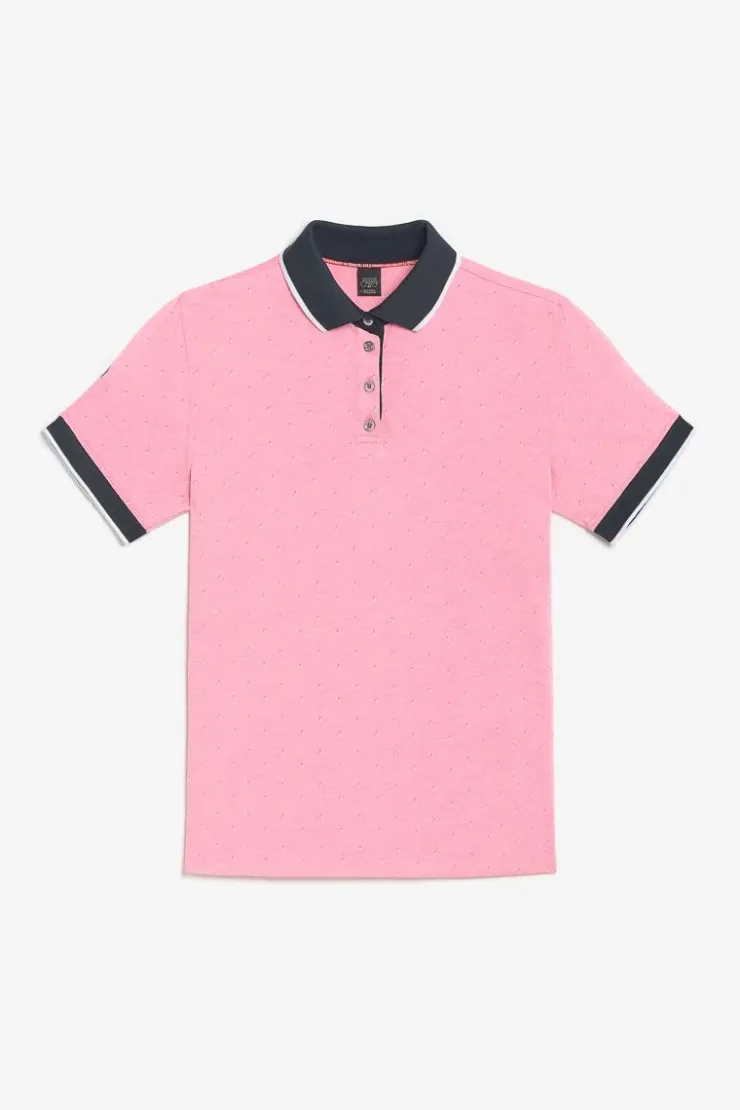 Homme Le Temps des Cerises T-Shirts & Polos-Polo Novil En Jacquard Rose