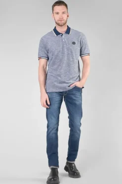 Homme Le Temps des Cerises T-Shirts & Polos-Polo Polar En Jersey Chine Bleu Marine