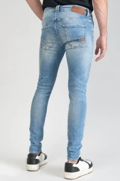 Homme Le Temps des Cerises Coupe Skinny-Power Skinny 7/8Eme Jeans Destroy Bleu N°4