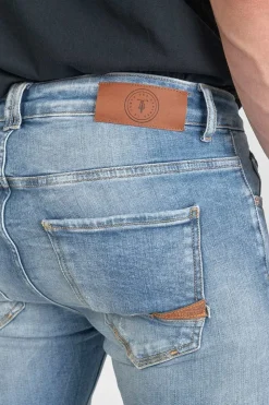 Homme Le Temps des Cerises Coupe Skinny-Power Skinny 7/8Eme Jeans Destroy Bleu N°4