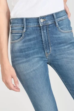 Femme Le Temps des Cerises Coupe Skinny-Power Skinny Taille Haute 7/8Eme Jeans Bleu N°3