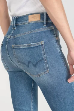 Femme Le Temps des Cerises Coupe Skinny-Power Skinny Taille Haute 7/8Eme Jeans Bleu N°3