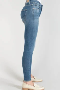 Femme Le Temps des Cerises Coupe Skinny-Power Skinny Taille Haute 7/8Eme Jeans Bleu N°3