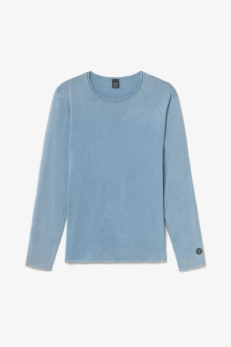 Homme Le Temps des Cerises Pulls & Cardigans-Pull Bivor Bleu-Gris Delave