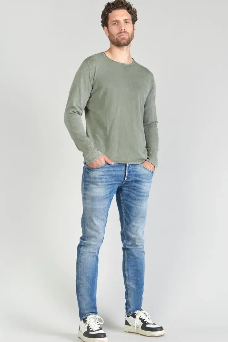 Homme Le Temps des Cerises Pulls & Cardigans-Pull Bivor Kaki Delave