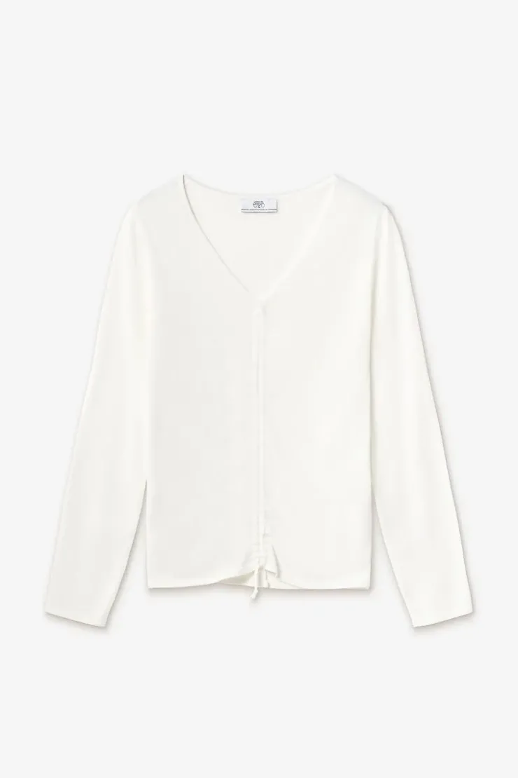 Femme Le Temps des Cerises Pulls & Sweats & Cardigans-Pull Duni Blanc