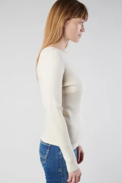 Femme Le Temps des Cerises Pulls & Sweats & Cardigans-Pull Lina Asymetrique Sable