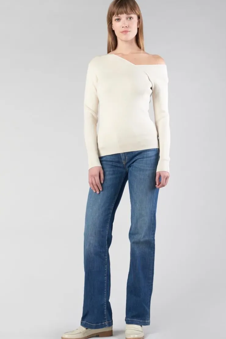 Femme Le Temps des Cerises Pulls & Sweats & Cardigans-Pull Lina Asymetrique Sable