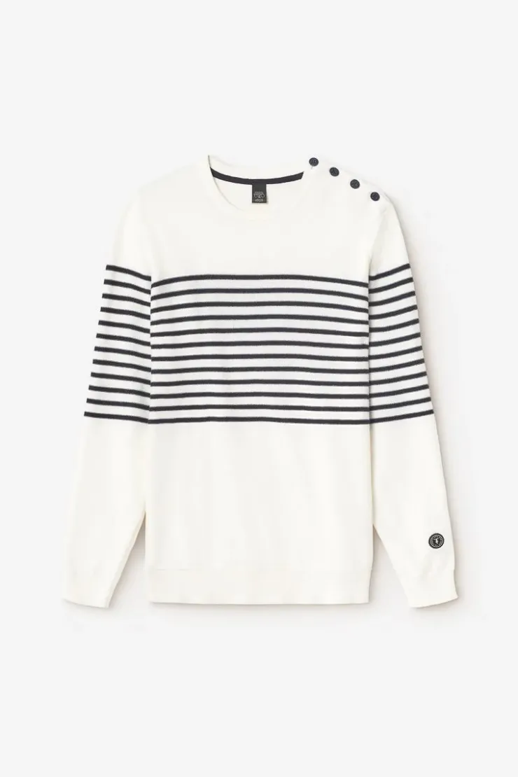 Homme Le Temps des Cerises Pulls & Cardigans-Pull Loral Mariniere