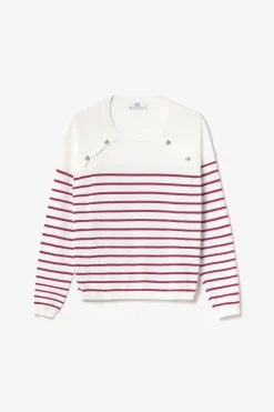 Femme Le Temps des Cerises Pulls & Sweats & Cardigans-Pull Mareva Mariniere Prune