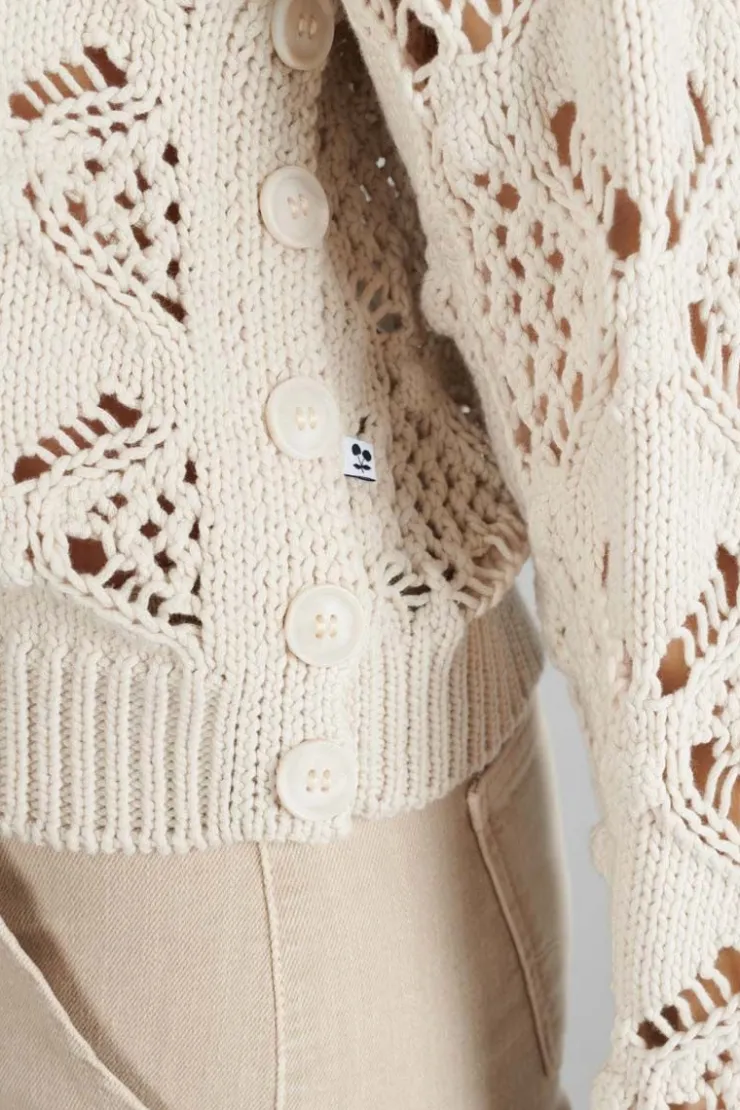 Femme Le Temps des Cerises Pulls & Sweats & Cardigans-Pull Poots Ajoure Sable