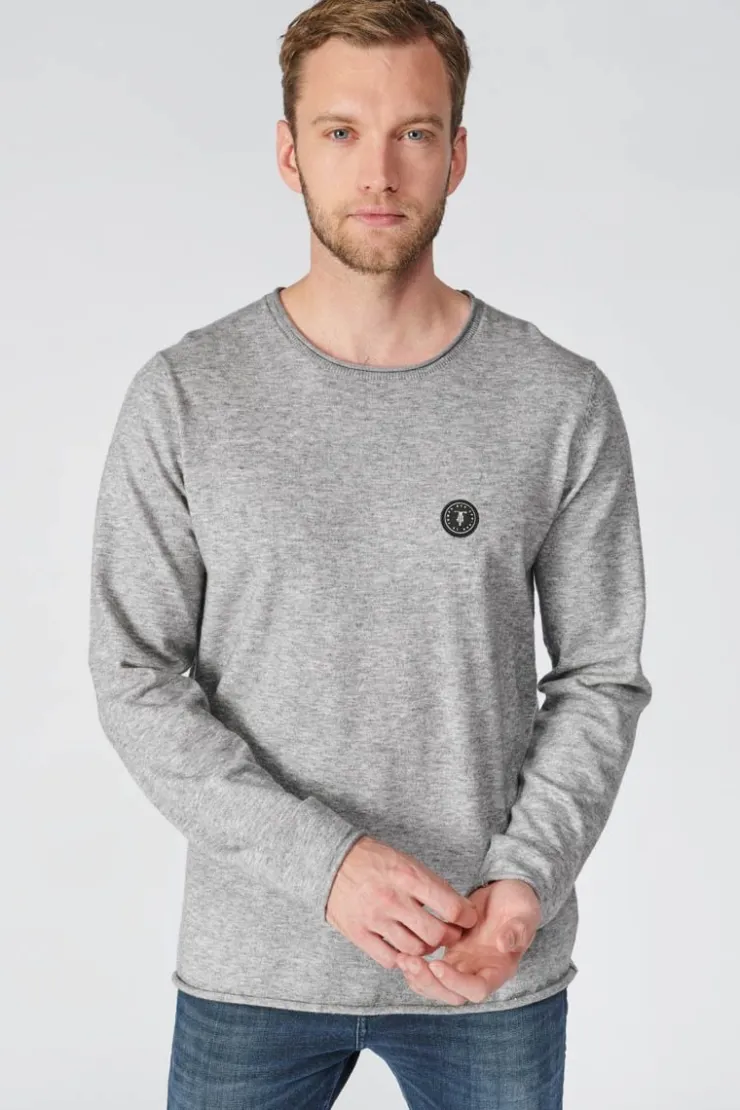 Homme Le Temps des Cerises Pulls & Cardigans-Pull Terry Gris Chine
