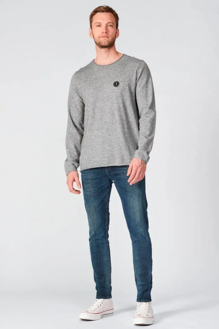 Homme Le Temps des Cerises Pulls & Cardigans-Pull Terry Gris Chine