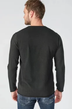 Homme Le Temps des Cerises Pulls & Cardigans-Pull Terry Noir