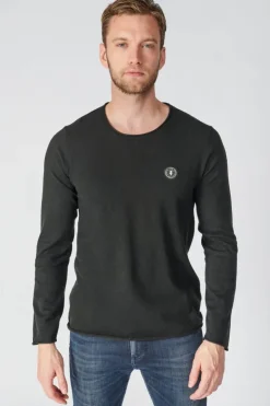 Homme Le Temps des Cerises Pulls & Cardigans-Pull Terry Noir