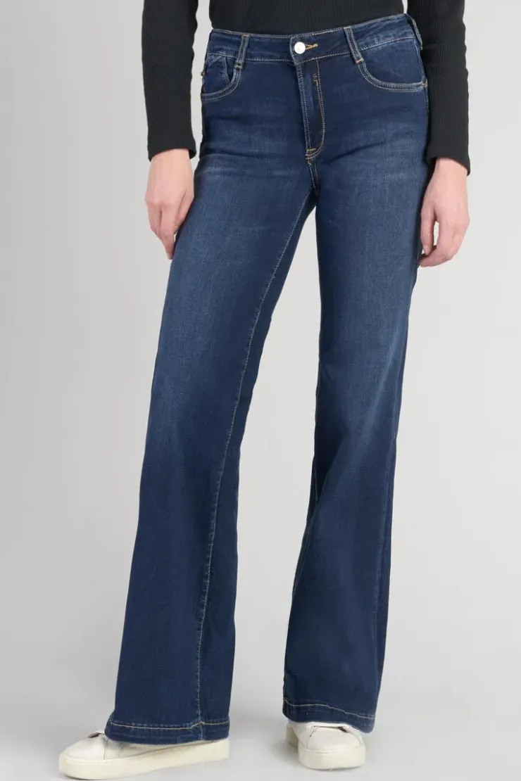 Femme Le Temps des Cerises Taille Haute-Pulp Flare Taille Haute Jeans Bleu N°1