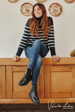 Femme Le Temps des Cerises Coupe Slim-Pulp Slim By Veronika Loubry Jeans Bleu N°2