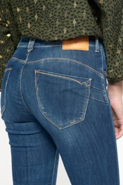 Femme Le Temps des Cerises Coupe Slim-Pulp Slim Taille Haute 7/8Eme Jeans Bleu N°2