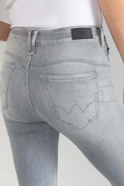Femme Le Temps des Cerises Coupe Slim-Pulp Slim Taille Haute 7/8Eme Jeans Gris N°3