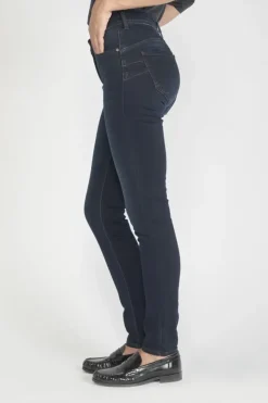 Femme Le Temps des Cerises Coupe Slim-Pulp Slim Taille Haute Jeans Bleu-Noir N°1