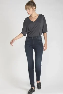 Femme Le Temps des Cerises Coupe Slim-Pulp Slim Taille Haute Jeans Bleu-Noir N°1