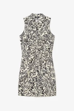 Femme Le Temps des Cerises Robes-Robe En Lin Melange Muna A Motif Animalier