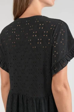 Femme Le Temps des Cerises Robes-Robe Lia Ajouree Noire