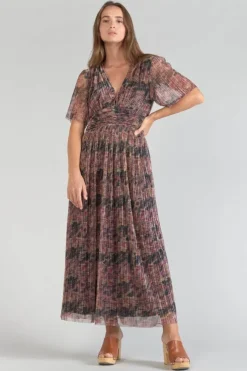 Femme Le Temps des Cerises Robes-Robe Longue Amiel Imprimee Irisee