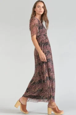 Femme Le Temps des Cerises Robes-Robe Longue Amiel Imprimee Irisee