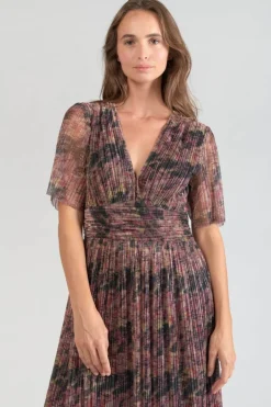 Femme Le Temps des Cerises Robes-Robe Longue Amiel Imprimee Irisee