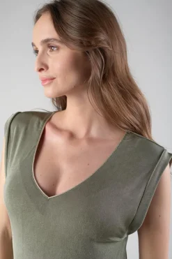 Femme Le Temps des Cerises Robes-Robe Longue Nata Kaki