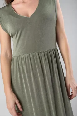 Femme Le Temps des Cerises Robes-Robe Longue Nata Kaki