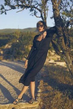 Femme Le Temps des Cerises Robes-Robe Longue Yama Noire