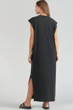 Femme Le Temps des Cerises Robes-Robe T-Shirt Longue Poppy Noire