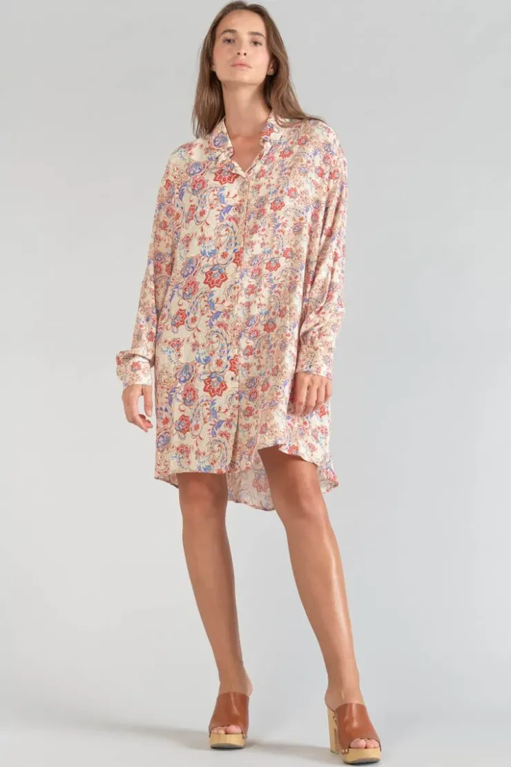 Femme Le Temps des Cerises Robes-Robe-Chemise Tita A Motif Cachemire