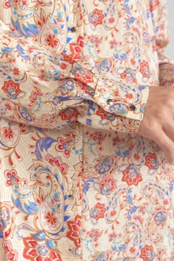 Femme Le Temps des Cerises Robes-Robe-Chemise Tita A Motif Cachemire