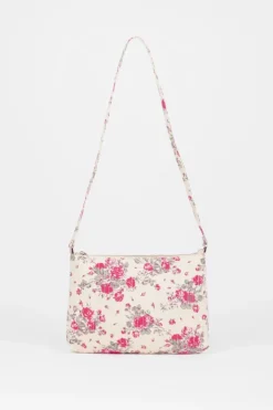 Femme Le Temps des Cerises Sacs & Portefeuilles-Sac A Bandouliere Lauri A Motif Fleuri Rose