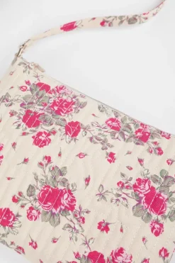 Femme Le Temps des Cerises Sacs & Portefeuilles-Sac A Bandouliere Lauri A Motif Fleuri Rose