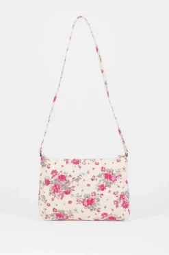 Femme Le Temps des Cerises Sacs & Portefeuilles-Sac A Bandouliere Lauri A Motif Fleuri Rose
