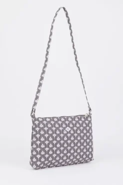 Femme Le Temps des Cerises Sacs & Portefeuilles-Sac A Bandouliere Lauri Gris A Motif Floral